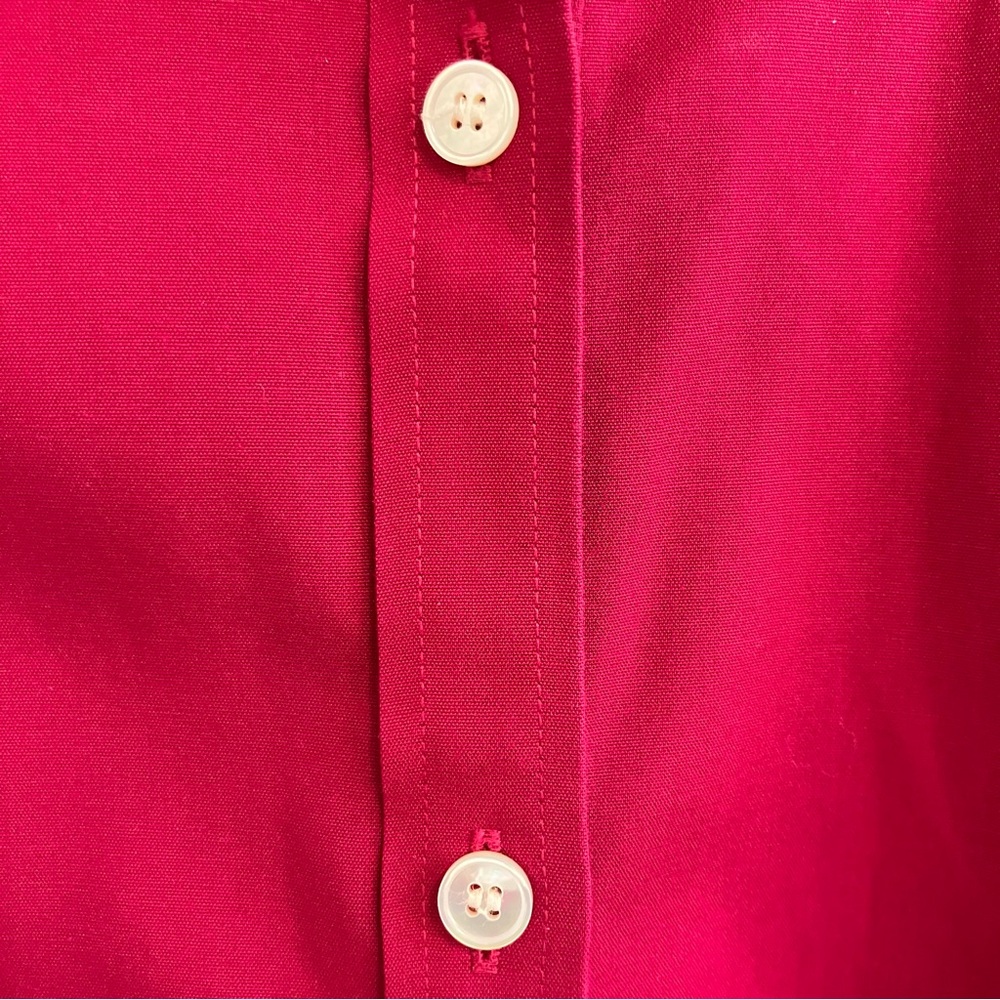 Talbots Wrinkle Resistant Raspberry Blouse Size 14 - Picture 6 of 11